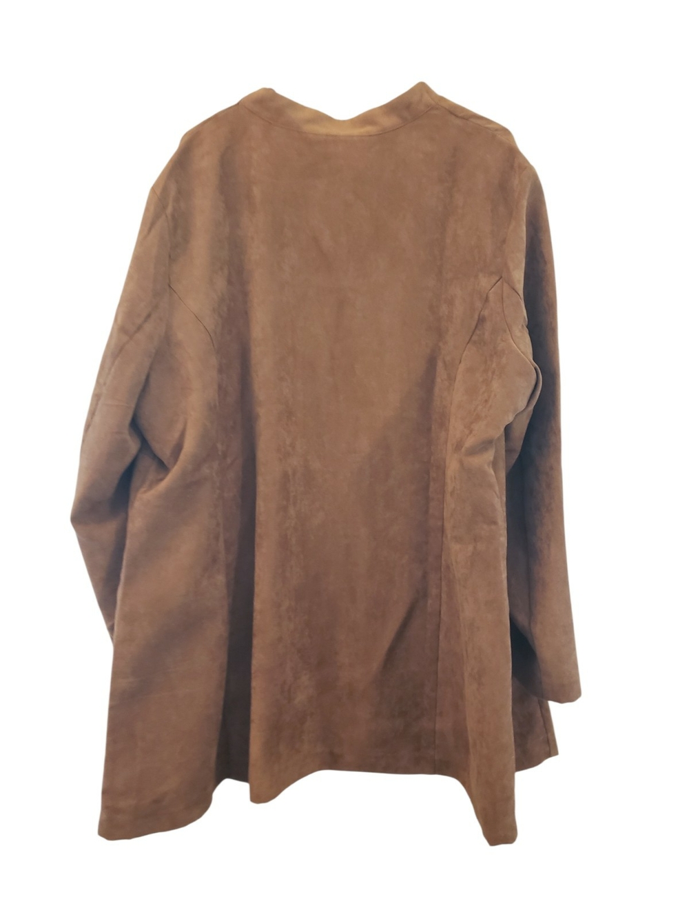 Open-Front Suede Duster Jacket in Brown by Draper James - Picture 2 of 2